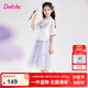 笛莎（DEESHA）童裝女童國風(fēng)套裝連衣裙2025夏季新款兒童女孩裙子套裝漢服裙 夢(mèng)幻紫 160