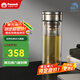 孔雀（Peacock）純鈦玻璃杯茶水分離杯子雙層玻璃鈦杯養(yǎng)生高檔水杯帶茶隔260ml 皓月銀 260ml