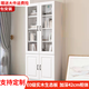 汐畔一居【包安裝】實木書柜書架組合現(xiàn)代簡約帶玻璃門書櫥儲物柜 A款長80cm 不帶頂柜-升級42cm柜深