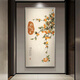 逛藝手繪油畫(huà)柿柿如意玄關(guān)裝飾畫(huà)高級感入戶(hù)走廊背景墻新中式肌理掛畫(huà) 銀色鋁合金畫(huà)框 定制尺寸聯(lián)系客服