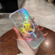 福順奢適用蘋(píng)果16promax手機(jī)殼鐳射漸變羽毛彩鍍iPhone15plus磁吸14透明全包防摔保護(hù)套13pro高級(jí)男女款 大孔透明【鐳射漸變羽毛】磁吸款 iPhone 15 Plus
