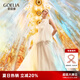 歌莉婭天絲套裝夏季穿搭一整套設(shè)計感風(fēng)琴褶兩件套1E5LAB58A 07W米色 S