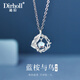 迪后輕奢侈品女生項鏈女士裝飾品吊墜鎖骨鏈情人節(jié)生日禮物送女友老婆 藍桉與鳥溫柔唯你