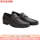 菲拉格慕（Ferragamo）男鞋 男士皮鞋商務(wù)休閑Gancio扣飾牛皮莫卡辛鞋軟面皮鞋0642848 黑色【窄版/腳寬勿拍】 【特價(jià)】 40