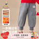 Classic Teddy精典泰迪男童加絨褲子兒童加厚長褲冬季保暖休閑褲 淺灰 110 