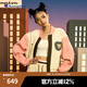Champion【泡泡瑪特聯(lián)名】冠軍夾克外套女2024冬秋新款美式棒球服 白色/粉色 S