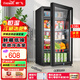 新飛（frestec）冰吧冷藏柜 歐式恒溫紅酒柜酒店家用電冰箱迷你小型單門辦公室保鮮展示留樣茶葉飲料藥品柜 108升黑內(nèi)膽【冷藏+微冷凍+帶燈+帶鎖】