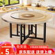 依戀達(dá)折疊式餐桌家用餐桌帶轉(zhuǎn)盤桌子中式飯桌酒店商用圓桌子可折疊餐桌 淺木紋【玻璃轉(zhuǎn)盤+桌面+桌腿】 1.6m 可坐12-14人