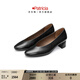 帕翠亞（Patricia）2025春季新品舒適優(yōu)雅中跟真皮奶奶鞋女單鞋93602 玄墨黑 39