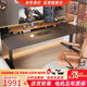 鵬景雅居 電動(dòng)升降電腦桌站立式家用學(xué)習(xí)書桌可調(diào)節(jié)智能雙人游戲桌 TL02 標(biāo)準(zhǔn)版 黑色馬鞍皮桌面 200*80cm包安裝+理線槽