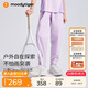 moodytiger兒童褲子拒水耐磨夏季男童長褲彈力寬松高彈女童長褲戶外防蚊褲