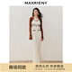 MAXRIENY【異域·摩洛哥-商場同款】復(fù)古浪漫魚尾釘珠連衣裙長款 米白 S 01/34