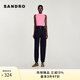 SANDRO女裝法式粉紅色半高領(lǐng)修身針織背心SFPPU01776 60/粉色 0