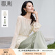 香影吊帶連衣裙兩件套女2025夏秋新款針織罩衫長裙輕熟風氣質套裝 軍綠 M 160/84A/95-110斤