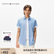 TOMMY HILFIGER春夏季男裝易打理牛津紡商務(wù)休閑挺括修身短袖襯衣襯衫男78J0796 藍(lán)色400 XL （推薦：155-170斤）