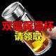 【廠(chǎng)家特價(jià)】雙層加厚隔熱玻璃杯辦公便攜水晶大容量茶杯定制水杯 HHH級水晶杯550AA【雙層】