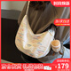 viney品牌帆布包包女包新款斜挎包大容量生日禮物送女友老婆 【米白色】實用高級感洋氣餃子包 小眾輕奢時尚休閑高級感單肩包