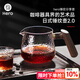 Hero 日式錘紋杯透明玻璃咖啡杯耐高溫茶杯防滑水杯手沖咖啡杯 錘紋玻璃分享壺400ml