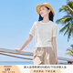香影針織t恤女短袖2025夏季新款米白設(shè)計(jì)感鏤空流蘇寬松圓領(lǐng)上衣 米色 S