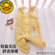 G.DUCKKIDS男女寶寶褲子秋冬款嬰兒夾棉背帶褲幼兒棉褲冬天外穿連體秋裝冬季 【棉柔呵護】黃色 90 ：10-16個(gè)月寶寶