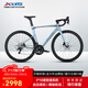 喜德盛（xds）公路車25-AD300油碟UCI車架2x10速中空一體牙盤桶軸車銀蛇480MM