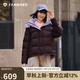 坦博爾羽絨服女短款時(shí)尚潮流可脫卸帽百搭保暖外套550388T滿天星紫160