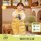巴拉巴拉balaOne童裝兒童羽絨服嬰兒寶寶連體衣2025新款冬裝哈衣爬服萌趣 黃色小雞-白鴨絨 90 cm-充絨量94g