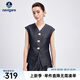 Navigare意大利小帆船牛仔馬甲女士25夏季新品時(shí)尚修身上衣V領(lǐng)無(wú)袖背心女 海軍藍(lán) L