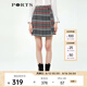PORTS寶姿春夏新品女裝半身裙SL8S016GFE018 黑色格子 S (4)