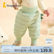 童泰冬季5個(gè)月-4歲嬰兒衣服寶寶外出褲子兒童羽絨褲保暖褲子 綠色 100 cm