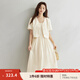 茵曼（INMAN）中式國風(fēng)兩件套女裝開衫吊帶連衣裙2025夏季新品文藝復(fù)古提花裙子 田園杏 L