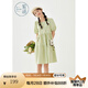 紫涵（ZIHAN）紫涵甜美少女連衣裙夏季新款多巴胺穿搭小個(gè)子圓領(lǐng)泡泡袖短裙 微光綠 M