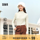 森馬（Semir）[商場(chǎng)同款]長(zhǎng)袖T恤女發(fā)熱抗菌純色2024冬修身套頭衫101724101005