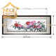 宋禮庭 SOGLYTIN新中式蘇繡裝飾畫(huà)書(shū)法茶室辦公室大扁花開(kāi)富貴沙發(fā)背景墻刺繡掛畫(huà) 長(zhǎng)227CM寬87CM