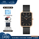 丹尼爾惠靈頓（DanielWellington）dw手表 男士大方表復(fù)古簡約歐美腕表 七夕情人節(jié)禮物送男友 全黑盤DW00100467