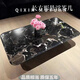 旗新木原輕奢石長(zhǎng)方形天然大理石茶幾客廳現(xiàn)代簡(jiǎn)約黑玫瑰不銹鋼懸浮茶幾 茶幾【140*80*38cm】黑玫瑰