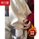柯蘭娜運(yùn)動(dòng)褲女秋冬加絨女褲新款束腳衛(wèi)褲高腰加厚休閑褲外穿雪地褲 白灰色長(zhǎng)褲- 加絨 超柔絨 L 建議111-125斤
