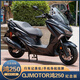 QJMOTOR錢江鴻250踏板摩托車燃油兩輪250cc長途摩旅平踏全新整車可上牌 黑色
