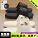 QYCKABY買(mǎi)1送1拖鞋女款四季室內家居浴室防滑防臭可愛(ài)情侶一對eva涼拖男 白色+黑色【2.0踩屎感升級款】 38-39 女+男42-43