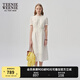 Teenie Weenie小熊白色連衣裙女2025年夏季新款法式公主風(fēng)重工蕾絲短袖長(zhǎng)裙女 白色 XS