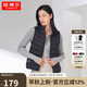 坦博爾輕薄羽絨服馬甲女外穿立領(lǐng)保暖短坎肩TB330008 黑色 195/112A 