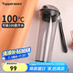 特百惠（Tupperware）晶彩MAX塑料杯600ml 男女士學(xué)生夏季運動(dòng)水杯子畢業(yè)禮物 酷炫黑