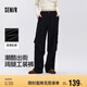 森馬（Semir）[商場同款]休閑褲女闊腿褲潮2025春季松緊腰工裝褲101125127016A