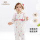 英氏（YEEHOO）【商場(chǎng)同款】新年喜慶純棉衣服女寶寶連體衣爬服春季
