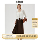 ELAND衣戀針織衫女純棉V領(lǐng)開(kāi)衫舒適上衣2024秋季新款 象牙白/白色(39)Ivory S 160