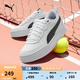 彪馬（PUMA）【小白鞋】增高厚底網(wǎng)球風(fēng)板鞋女復(fù)古休閑鞋 SKYE 374764 白-黑色-02 38