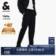 杰克·瓊斯（JACK&JONES）男裝夏季商務(wù)通勤時尚舒適個性潮百搭抗皺休閑褲錐形褲子品牌男褲 E40黑色 32 175