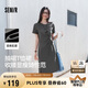 森馬（Semir）[商場同款]連衣裙女小心機(jī)扭結(jié)顯瘦2025夏開叉T恤裙101325114009