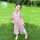 WVD國際品牌漢服女童棉綢套裝夏季2025新款洋氣時髦兒童新中式夏裝女寶兩件套 粉色棉綢縮水拍大一碼 粉色棉綢 90 CM