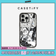 CASETIFY 搖滾貓貓 適用于iPhone16/15/Pro/Max手機殼 透明黑框 iPhone 15 Pro Max